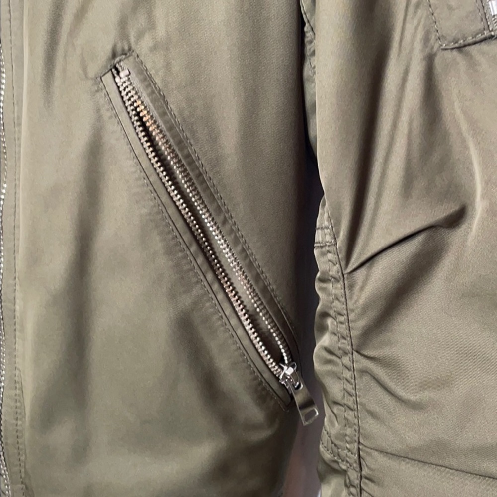 Military Green Bomber Jacket - image 5